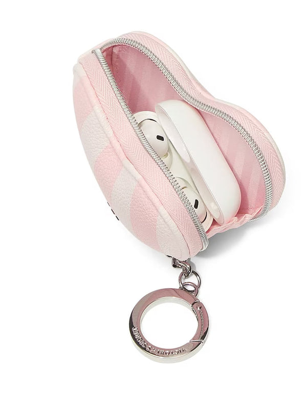 Heritage Stripe Rosa Hjärta Väska Nyckelring