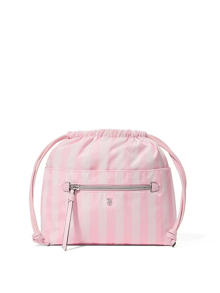 Iconic Stripe Rosa Sminkväska