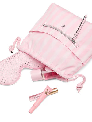 Iconic Stripe Rosa Sminkväska
